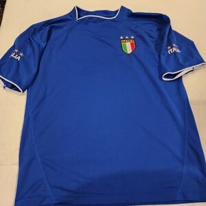 Blue Italy Soccer Jersey Mens Xl